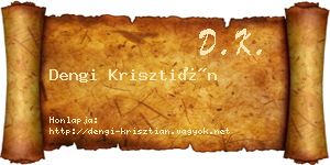 Dengi Krisztián névjegykártya
