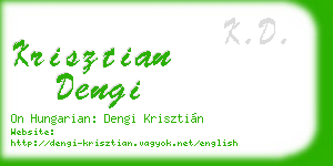 krisztian dengi business card